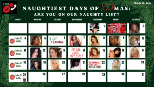 Join Goddess Rachel on December 16 for Her day of the Naughtiest Days of Christmas! 1-800-356-6169